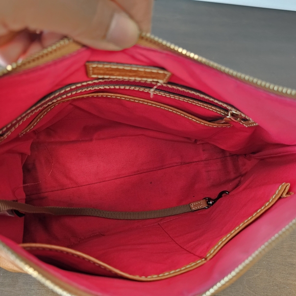 Dooney & Bourke Tan Leather Shoulder Bag - Picture 7 of 8